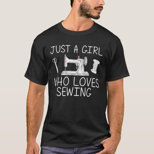 Funny Seing for Girls Kind Quilter Seamstress Quil T-shirt (Voorkant)
