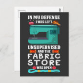 Funny Seing Quote Yarn Fabric Store humor Sewer Briefkaart (Voorkant / Achterkant)