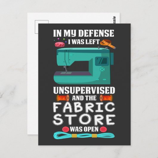 Funny Seing Quote Yarn Fabric Store humor Sewer Briefkaart (Voorkant / Achterkant)