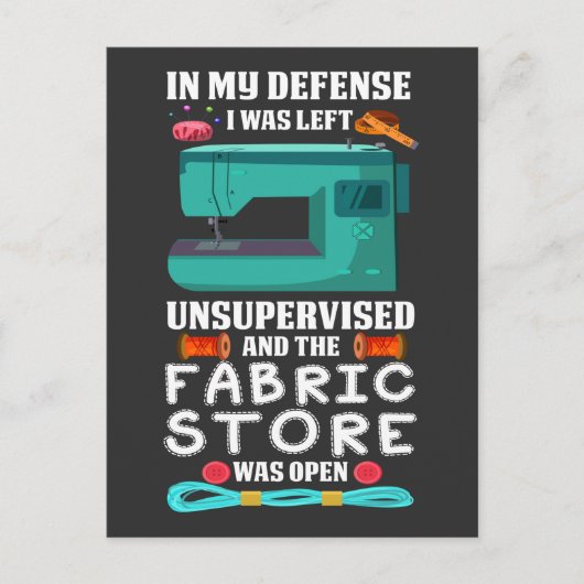 Funny Seing Quote Yarn Fabric Store humor Sewer Briefkaart (Voorkant)