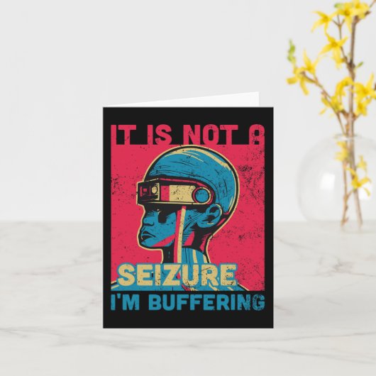 Funny Seizure - Paars lintje voor Epilepsy Awarene Kaart (Gele Bloem)