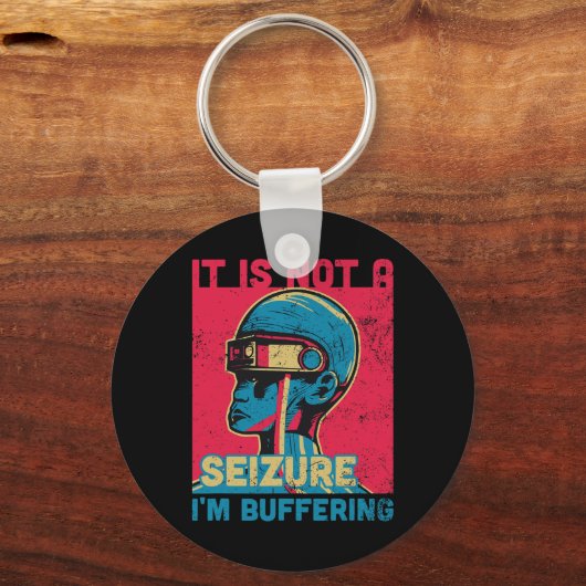 Funny Seizure - Paars lintje voor Epilepsy Awarene Sleutelhanger (Voorkant)