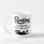 Funny Self Care Mug – Resting Is Productive Koffiemok (Links)