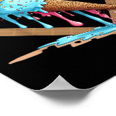 Funny Sell Ice Cream Dripping Sell Home Bord Drip Poster (Hoek)