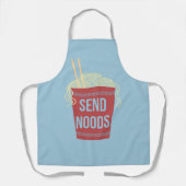 Funny Send Noods Ramen Cup Noodles Red en Blue Schort (Voorkant)