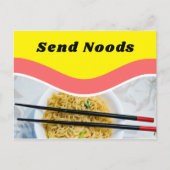 Funny Send Noods Ramen Noodles Custom Message Briefkaart (Voorkant)