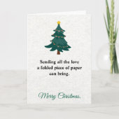 Funny "Sending Love" Christmas Card — Sarcastic  Feestdagen Kaart (Voorkant)