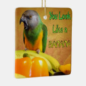 Funny Senegal Parrot Banana Keramisch Ornament (Rechts)