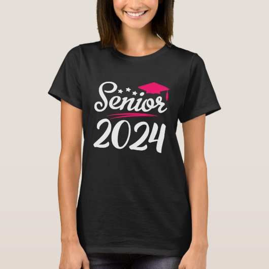 Funny Senior 2024 Graduation Class of 2024 Girls T T-shirt (Voorkant)