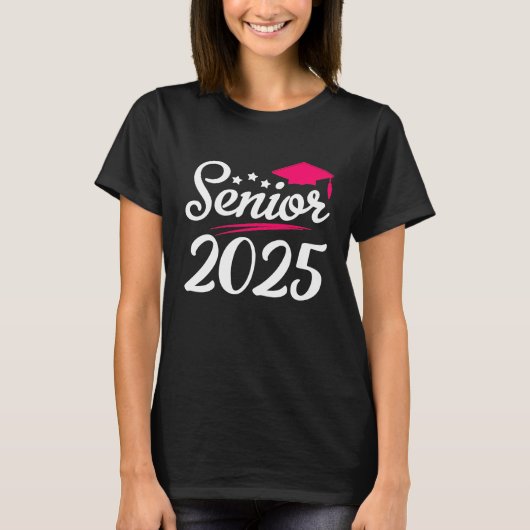 Funny Senior 2025 Afstuderen Class of 2025 Girls T T-shirt (Voorkant)