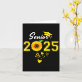 Funny Senior 2025 Funny Afstuderen Zonnebloem CL v Kaart (Gele Bloem)