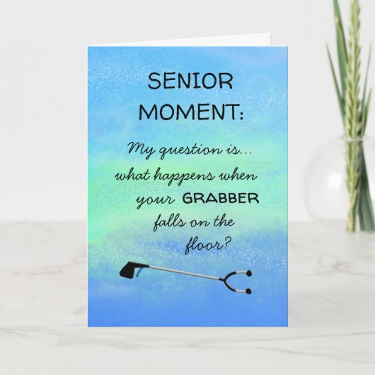 Funny Senior Add Name Age Happy Birthday Card Kaart (Voorkant)