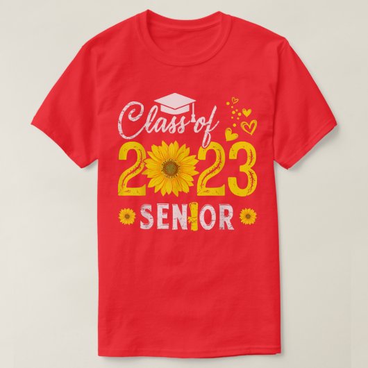 Funny Senior Afstuderen Gift Class of 2023 Senior T-shirt (Design voorkant)