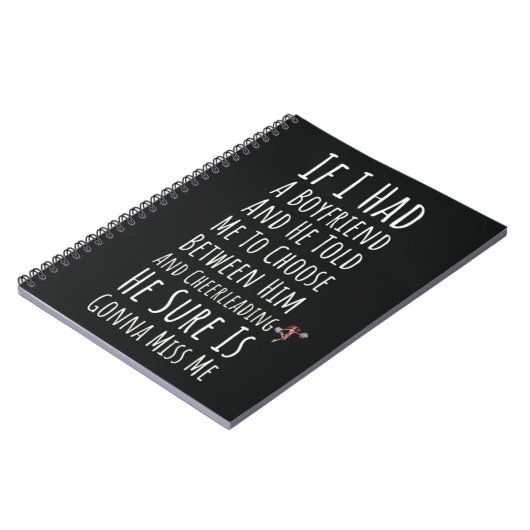 Funny Senior Cheerleader Gift Ideas Cheer Team Notitieboek (Linkerzijde)