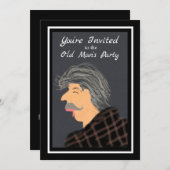 Funny Senior Citizen Old Man Birthday Party Kaart (Voorkant / Achterkant)