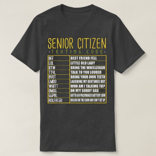 Funny Senior Citizen TexCode Cool Grandpa Gra T-shirt (Design voorkant)