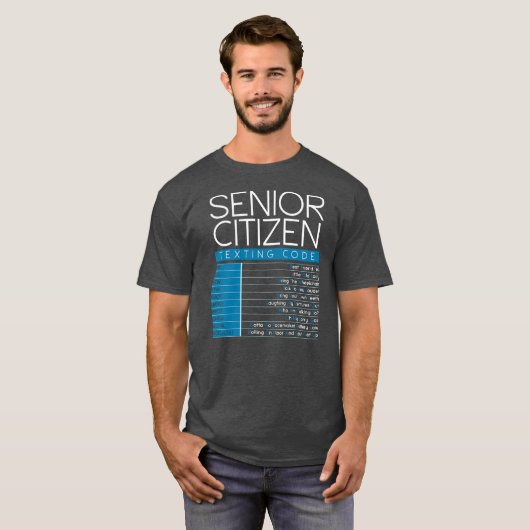 Funny Senior Citizen TexCode Cool Grandpa T-shirt (Voorkant volledig)