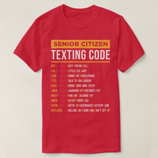 Funny Senior Citizens Teting Code Gift for Grandpa T-shirt (Design voorkant)