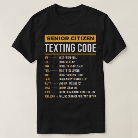 Funny Senior Citizens Teting Code Gift for Grandpa T-shirt (Design voorkant)