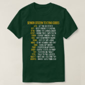 Funny Senior Citizen's Texting Code Gift for Gran T-shirt (Design voorkant)