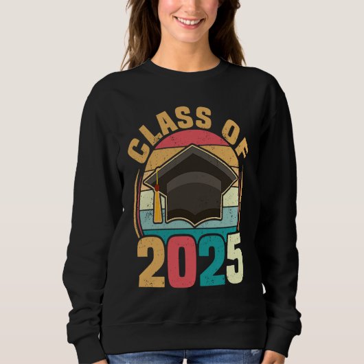 Funny Senior Class Of 2025 Retro Graduation 2025 Trui (Voorkant)