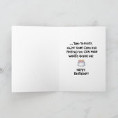 Funny Senior Dad Birthday Kaart (Binnen)