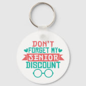 Funny Senior Discount Gepensioneerde Humor Sleutelhanger (Voorkant)
