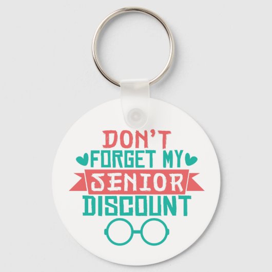 Funny Senior Discount Gepensioneerde Humor Sleutelhanger (Voorkant)