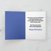 Funny Senior Driving Car, Terrified Dog Passenger Kaart (Binnen)