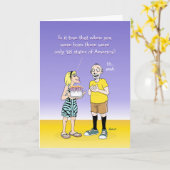 Funny Senior Male Birthday Wenskaart Kaart (Gele Bloem)