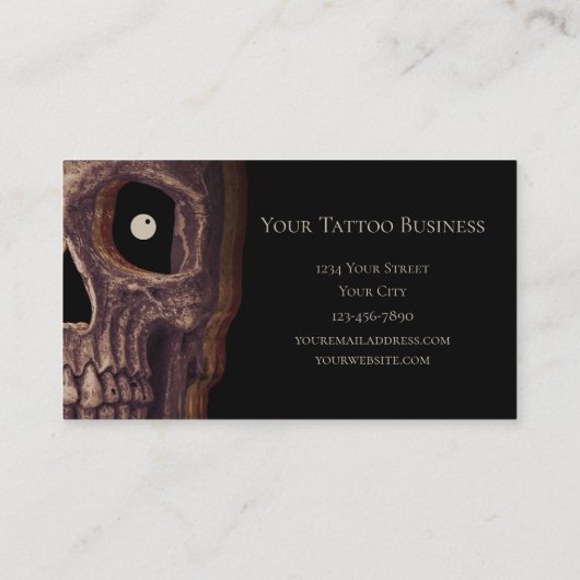 Funny Sepia Brown Black Gothic Visitekaartje (Achterkant)