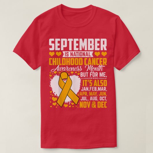 Funny September is bekend om nationale kinderkanke T-shirt (Design voorkant)