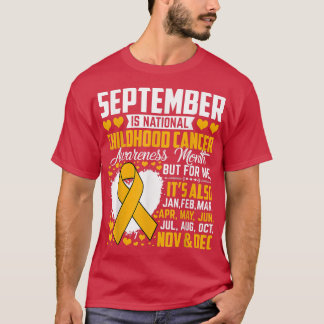 Funny September is bekend om nationale kinderkanke T-shirt