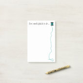 Funny Sewing Design Aqua Post-it® Notes (Op bureau)