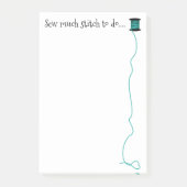Funny Sewing Design Aqua Post-it® Notes (Voorkant)