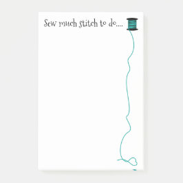 Funny Sewing Design Aqua Post-it® Notes