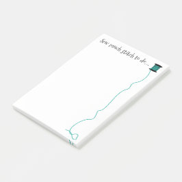 Funny Sewing Design Aqua Post-it® Notes
