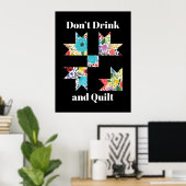 Funny Sewing Quilting Lovers Poster (Thuiskantoor)