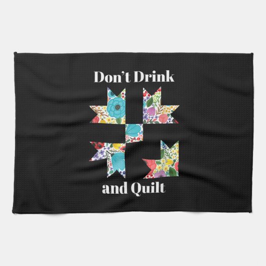 Funny Sewing Quilting Lovers Theedoek (Horizontaal)