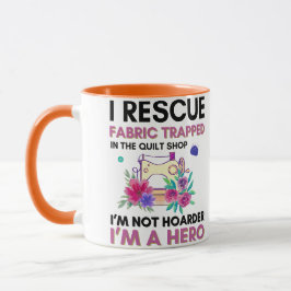 Funny Sewing Quote Vintage Floral Sewing Machine Mok