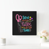 Funny Sewing - Sew Much Fabric Vierkante Klok (Huis)