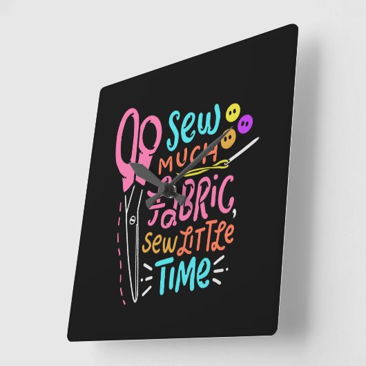 Funny Sewing - Sew Much Fabric Vierkante Klok (Hoek)