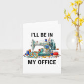 Funny Sewing Sewer My Office Quilt Quilting Patter Kaart (Gele Bloem)