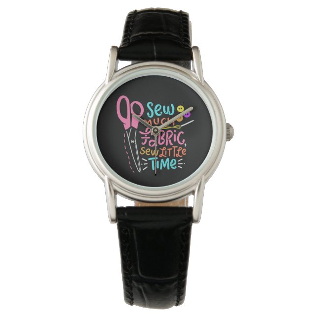 Funny Sewing - Zaai veel stof Horloge (Voorkant)