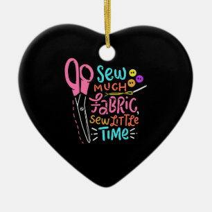 Funny Sewing - Zaai veel stof Keramisch Ornament