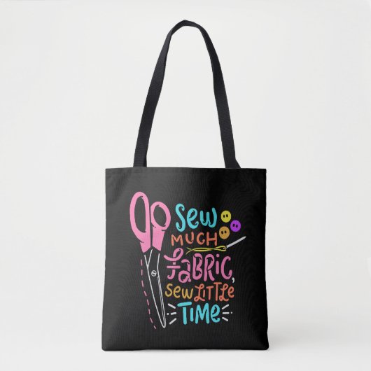 Funny Sewing - Zaai veel stof Tote Bag (Voorkant)