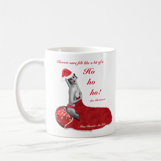 Funny Sexy Pinup Ho Joke Mok met kerstmis op de No (Links)
