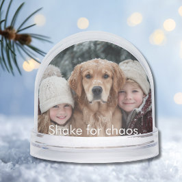 Funny Shake For Chaos Kids Dog Photo Personalized  Sneeuwbol