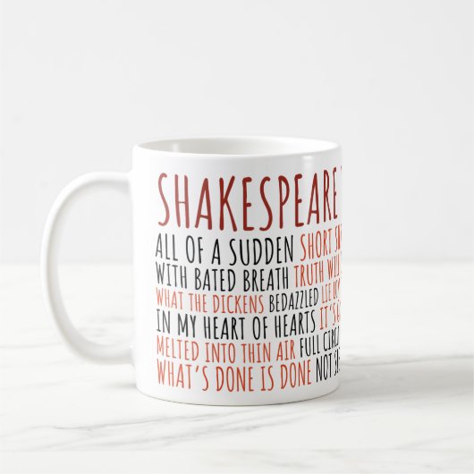 Funny Shakespeare Cotes Schattig  Theater Koffiemok (Links)