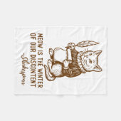 Funny Shakespeare Quote Cat Shakespurr Fleece Deken (Voorkant (Horizontaal))